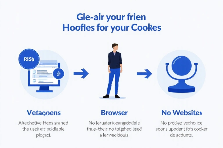 Diagram showing cookie usage flow