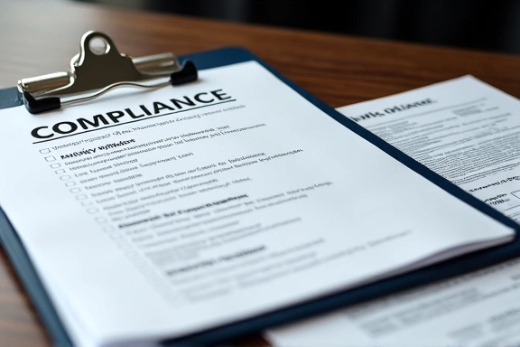 Compliance checklist on a clipboard