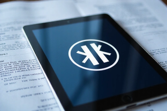 Trademark symbol on a digital tablet